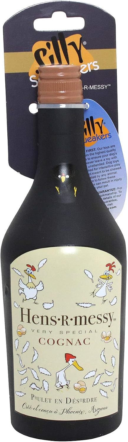 SILLY SQUEAKERS Tuffy Liquor Bottle Dog Toy: Squeaky Dog Toy, Washable and Floats, Vinyl Construction