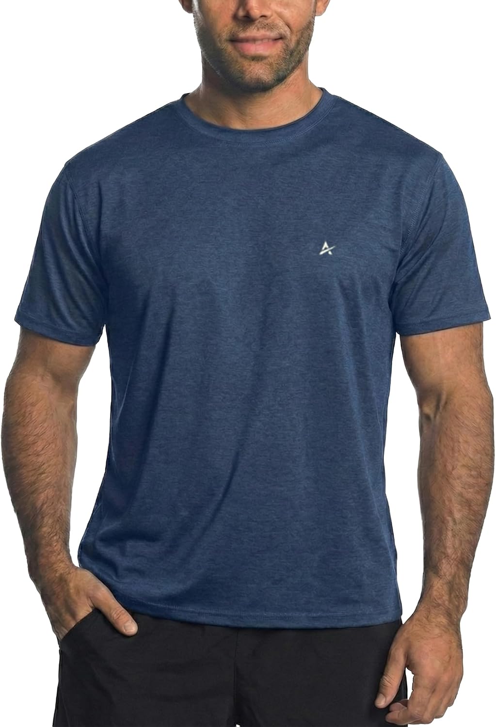 Arctic Cool Men’s Crew Neck Instant Cooling Moisture Wicking Performance UPF 50+ Short Sleeve Workout Shirt