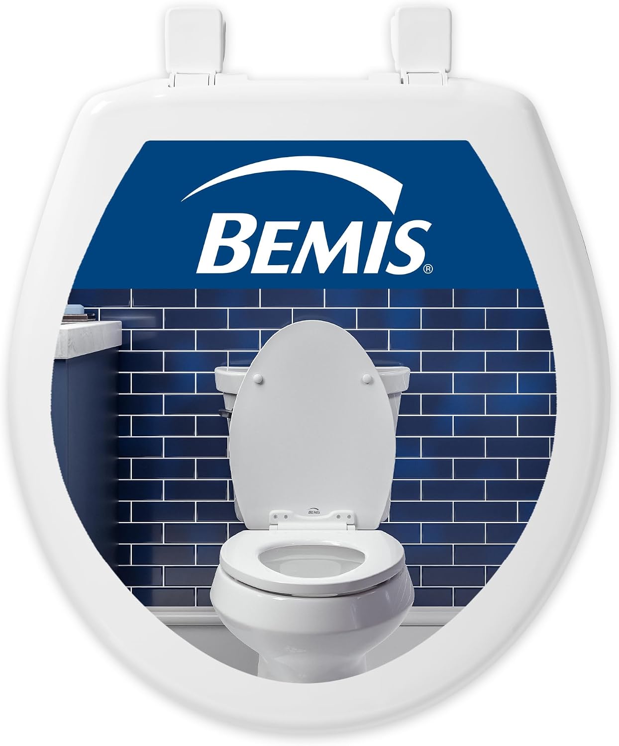Bemis 1500EC 390 Lift-Off Wood Elongated Toilet Seat, Cotton White (Pack of 1) | Durable enameled wood resists chipping & scratching, fits all standard elongated toilets, Made in USA, 1500EC 390