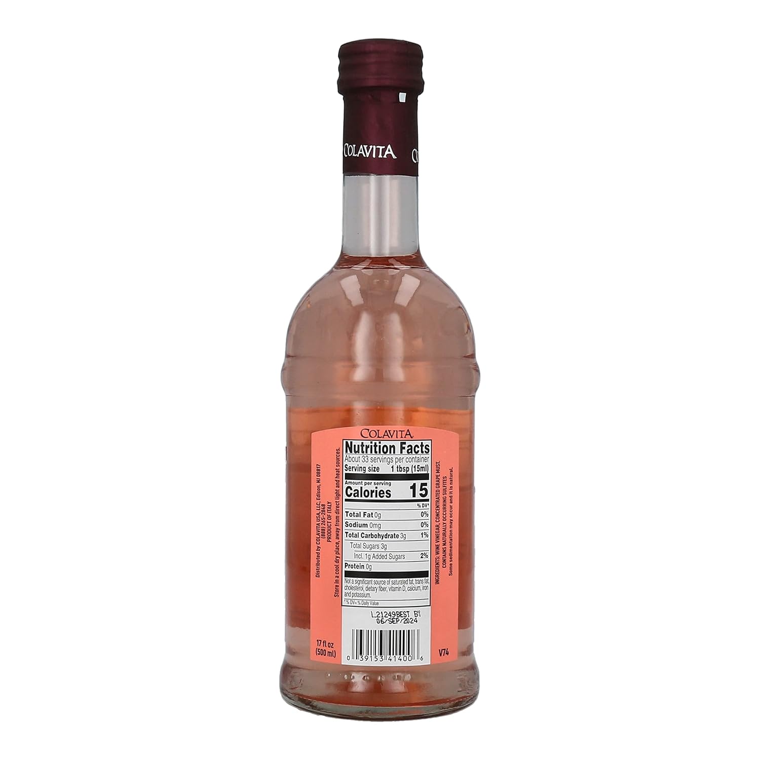 Colavita Wine Vinegar - Aged White Wine Vinegar, 17 Fl Oz