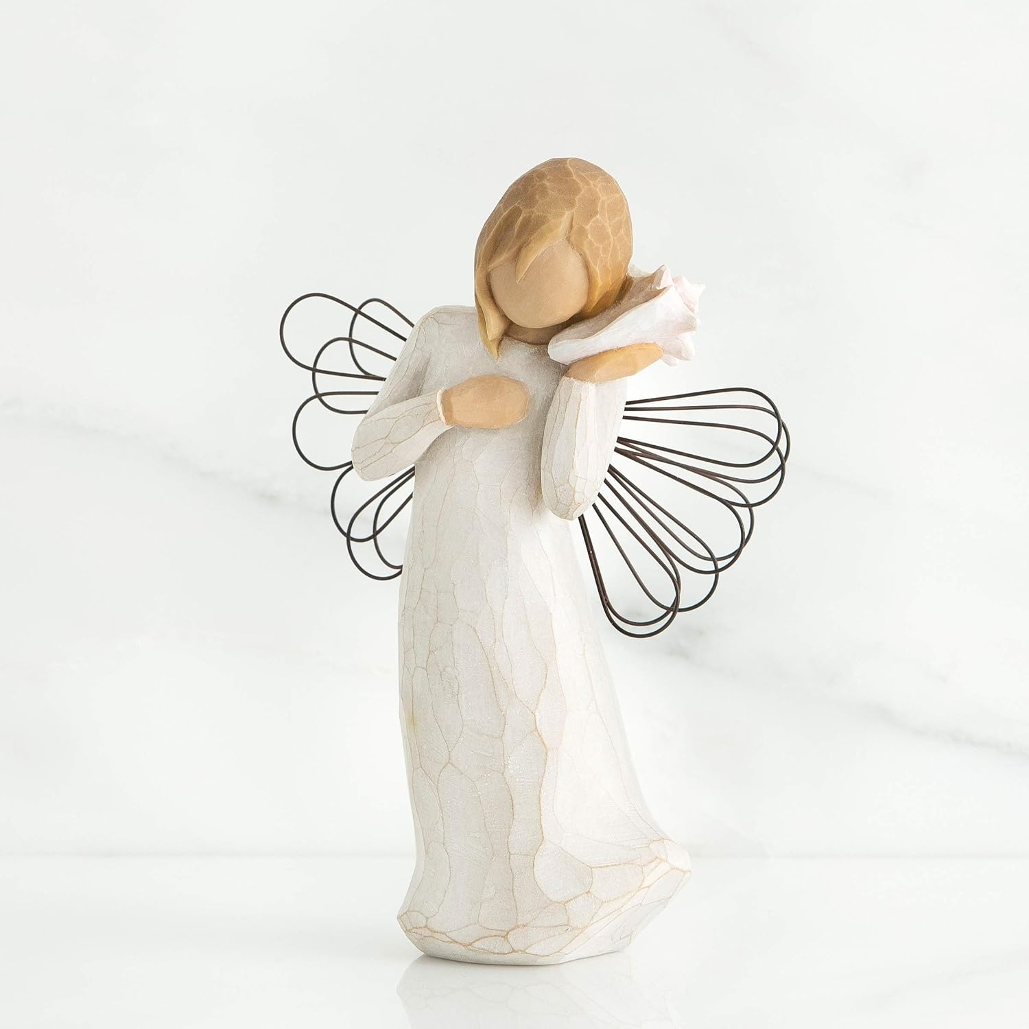 Willow Tree Angel of The Spirit, Sculpted Hand-Painted Figure | Hand-Painted Angel Figurine, Celebrating Friendship, Nature and Everyday Blessings, Sculpted by Artist Susan Lordi