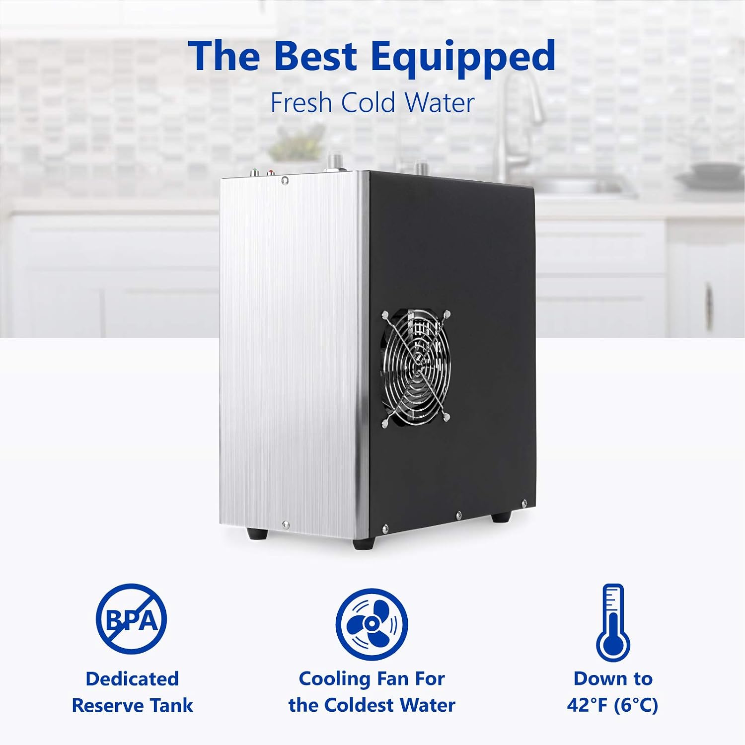 Express Water ROALK5D, 10-Stage Under Sink RO System, Alkaline, 50 GPD | NSF Certified 372, Deluxe Chrome Facuet, Reduces 99% of Impurities, BPA Free, Leak Detection