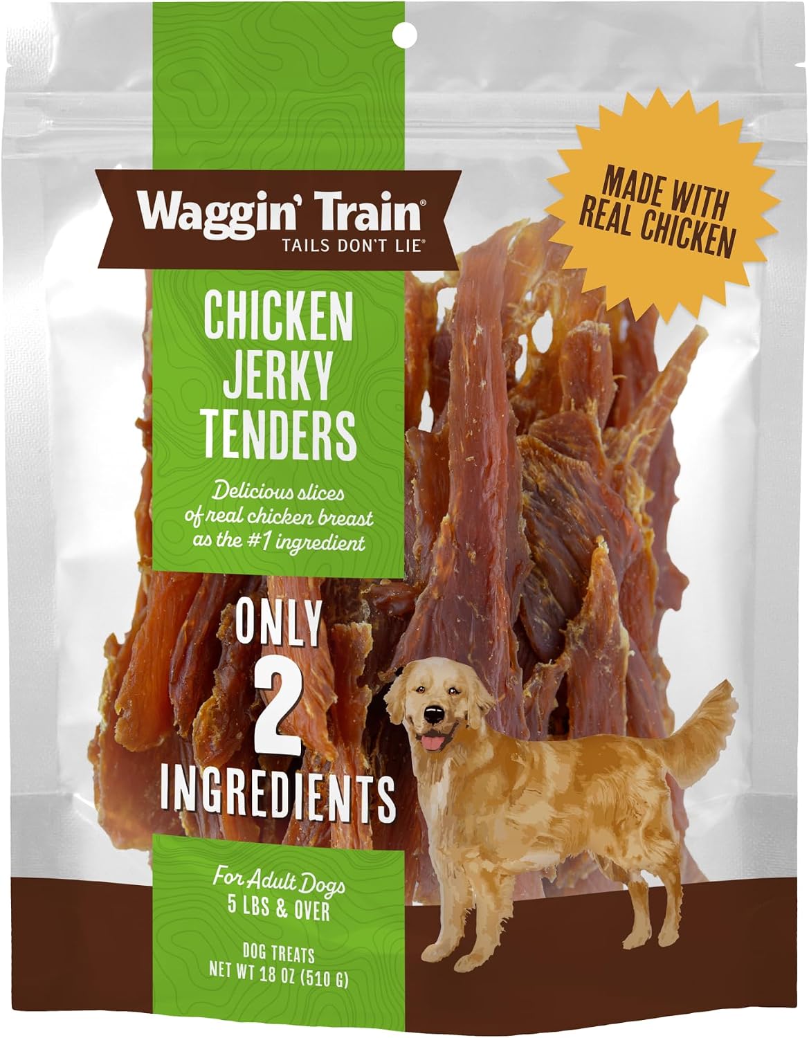 Waggin' Train Limited Ingredient, Grain Free Dog Treat, Chicken Jerky Tenders - 11 oz. Pouch