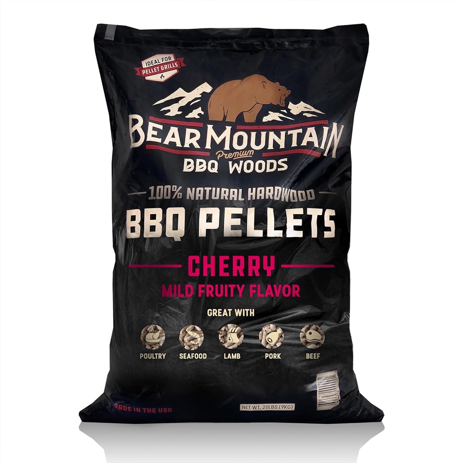 Bear Mountain Gourmet Blend Pellets for Smoker and Grill, 40lb Bag