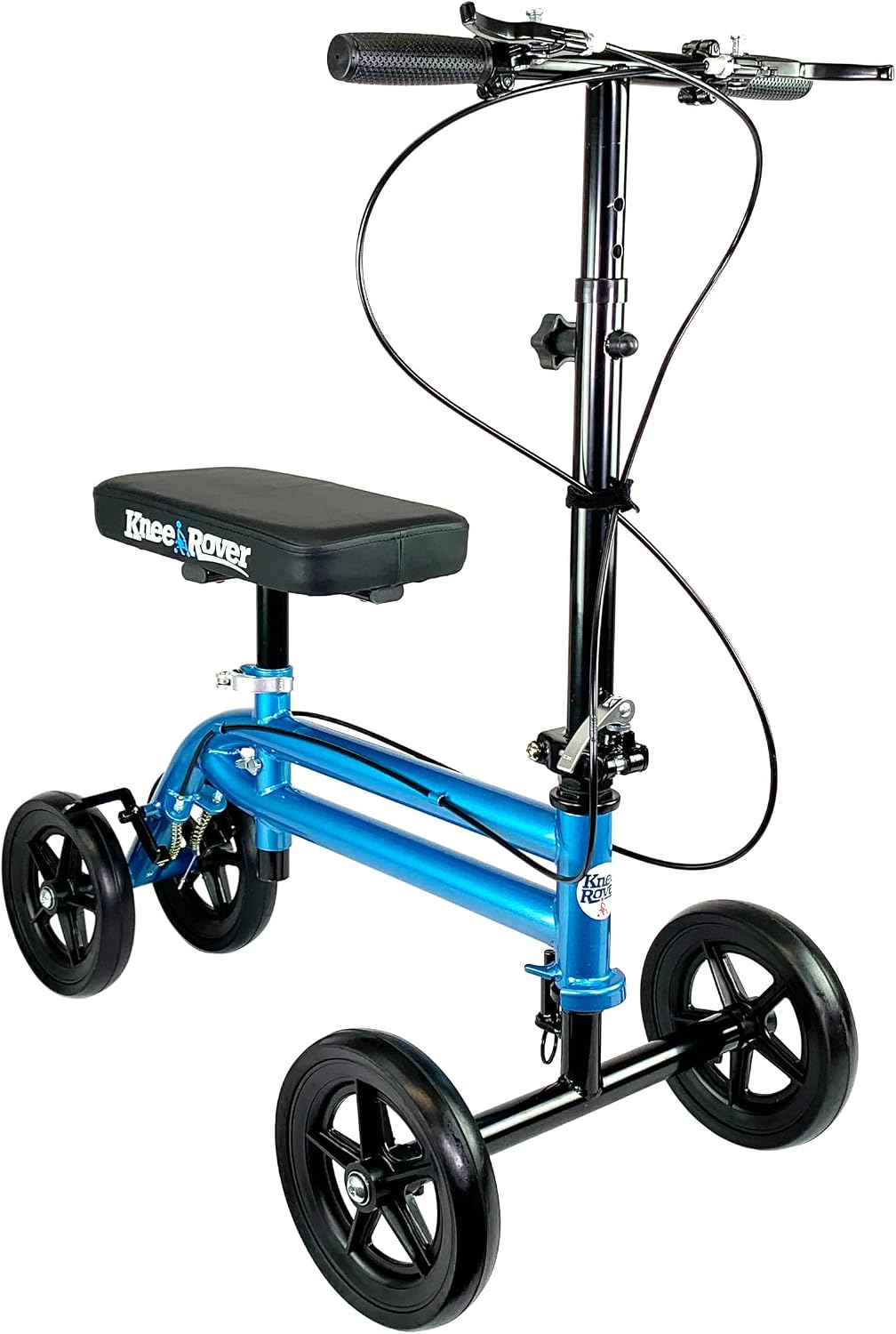 KneeRover Economy Steerable Knee Scooter – Foldable Mobility Aid & Knee Walker with Adjustable Handlebar and Comfortable Knee Pad for Adults (Black) | Knee Walker, For Adults, Foot Surgery & Broken Ankle, Foldable, Crutch Alternative