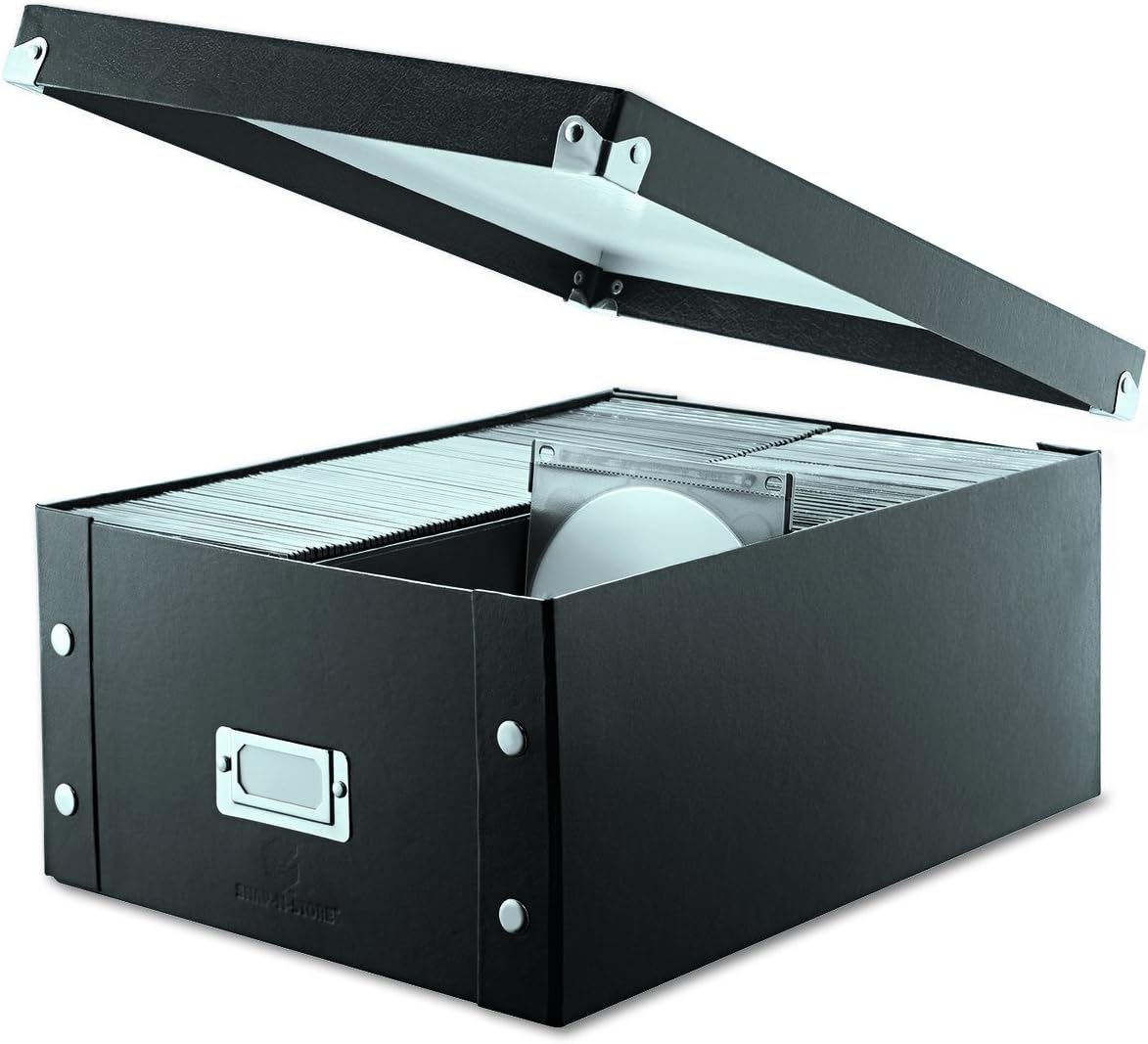 Snap-N-Store CD Storage Box - Pack of 1/2 - Durable Disc Holder with Lid to Store for Discs (1 Pack - Doublewide CD