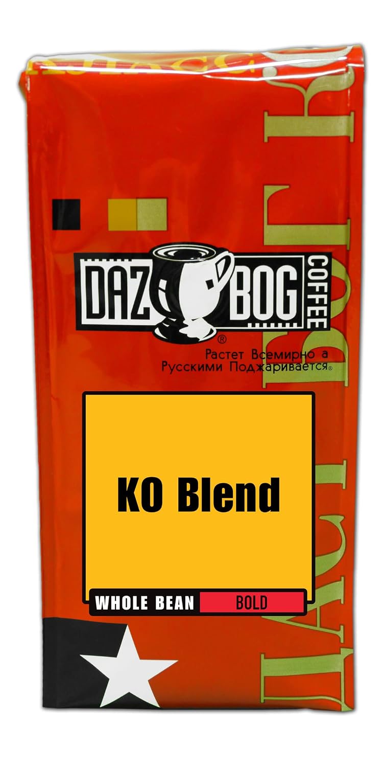 Dazbog Coffee | French Roast | Whole Bean Coffee | Pack of 6 | 11 oz. | Creamy & Smoky Finish | Dark Roast Blend | Rich, Smooth, Full Bodied | Vacuum Sealed Freshness