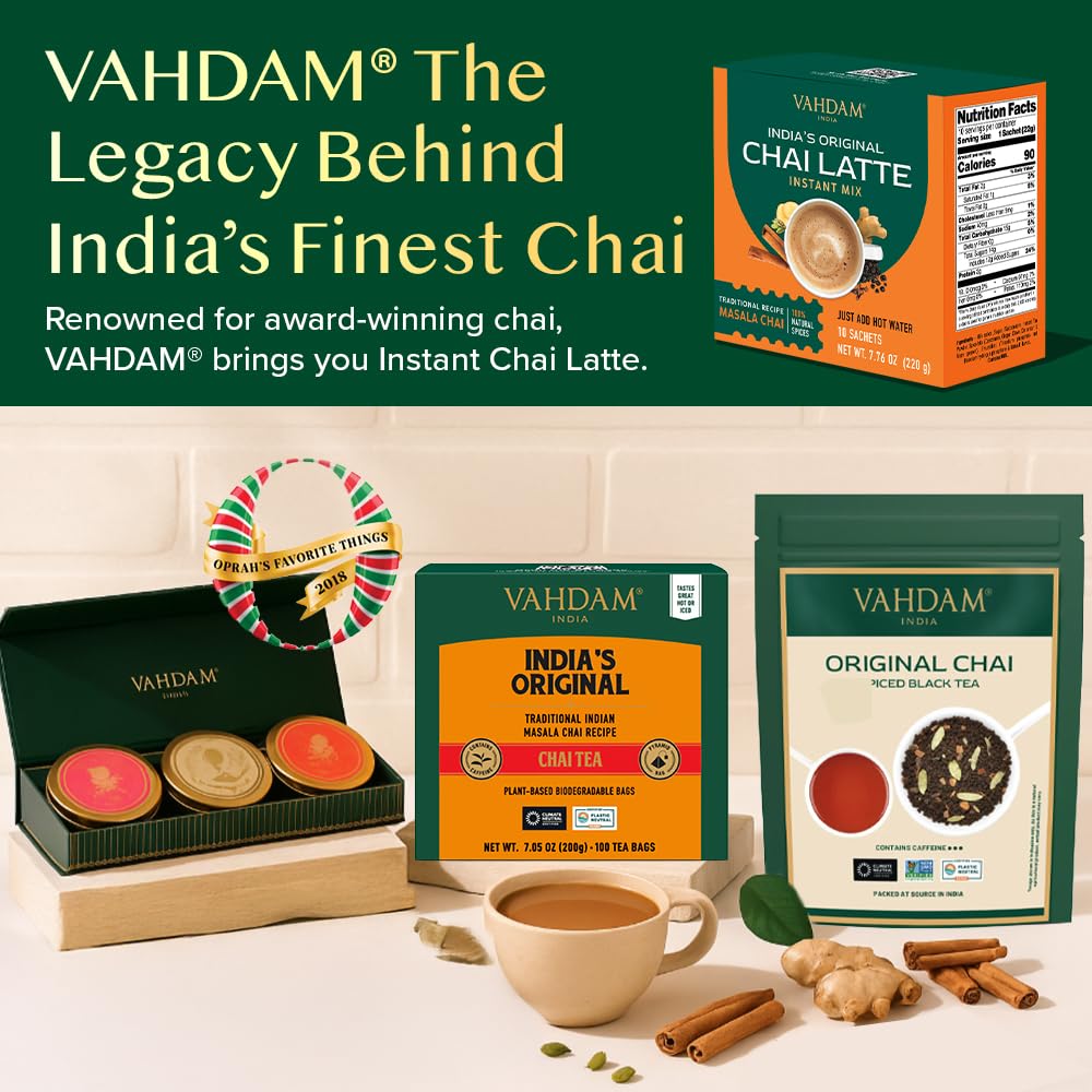 VAHDAM, Himalayan Green Tea Leaves (50+ Cups, 3.53 Oz) Non GMO, Gluten Free | High Elevation Grown Green Tea Leaves From Himalayas | Pure Unblended Single Origin Green Loose Leaf Tea | Vacuum Sealed