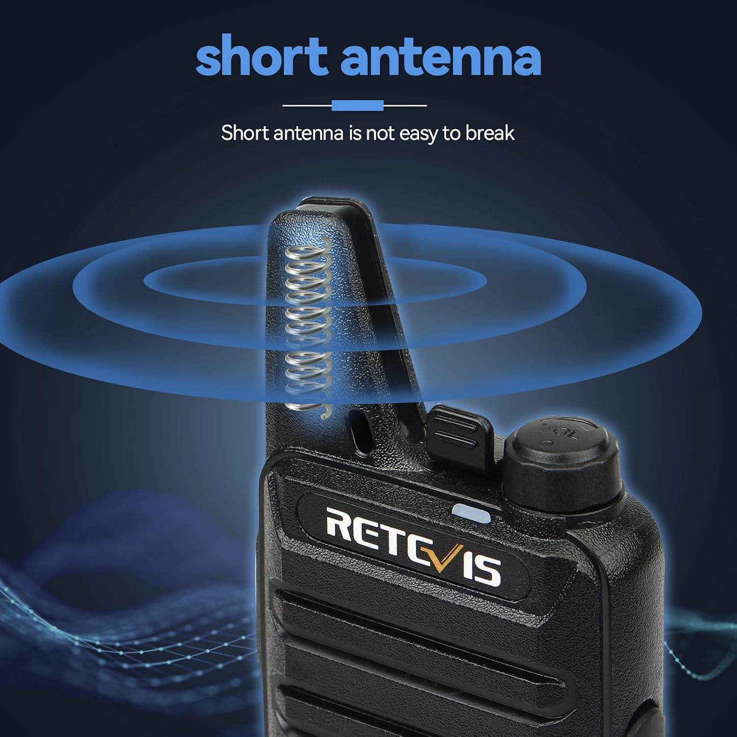 Retevis RT22 Walkie Talkies Long Range Rechargeable with Earpiece (2 Pack) | Slim & Lightweight 2 Way Radio For Camping & Hiking, Pocket-Friendly Antenna, Ready to Use, 10-Hour Battery, USB-C Charging