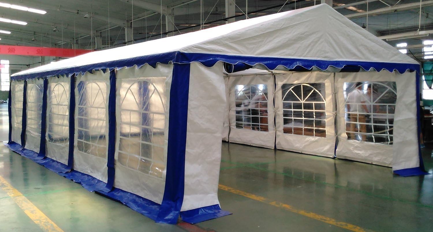 AMERICAN PHOENIX Party Tent 20x20 ft Heavy Duty Canopy Shelter for Wedding Event Fair with Fire Retardant Roof with Sidewalls and Windows White (20x20 - PE)