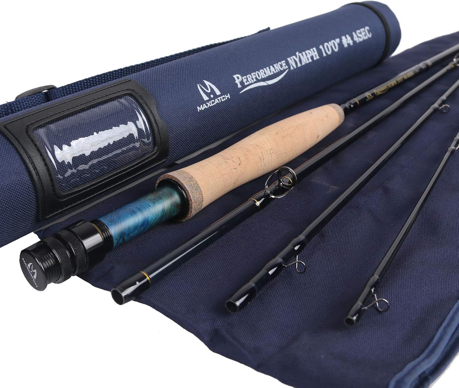 M MAXIMUMCATCH Maxcatch Performance Nymph Fly Fishing Rod in 2/3/4wt: 10ft/11ft, IM10 Carbon, AAA Cork Handle, Rod Tube and Combo Set Available
