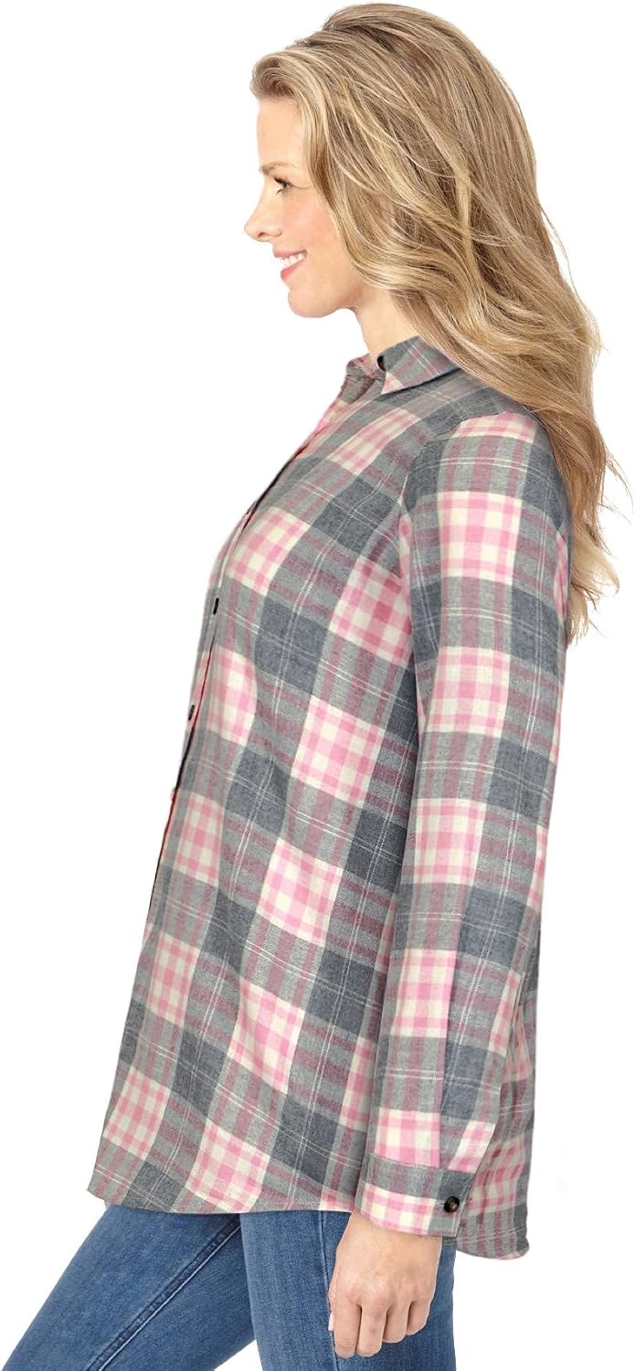 Woman Within Classic Flannel Shirt