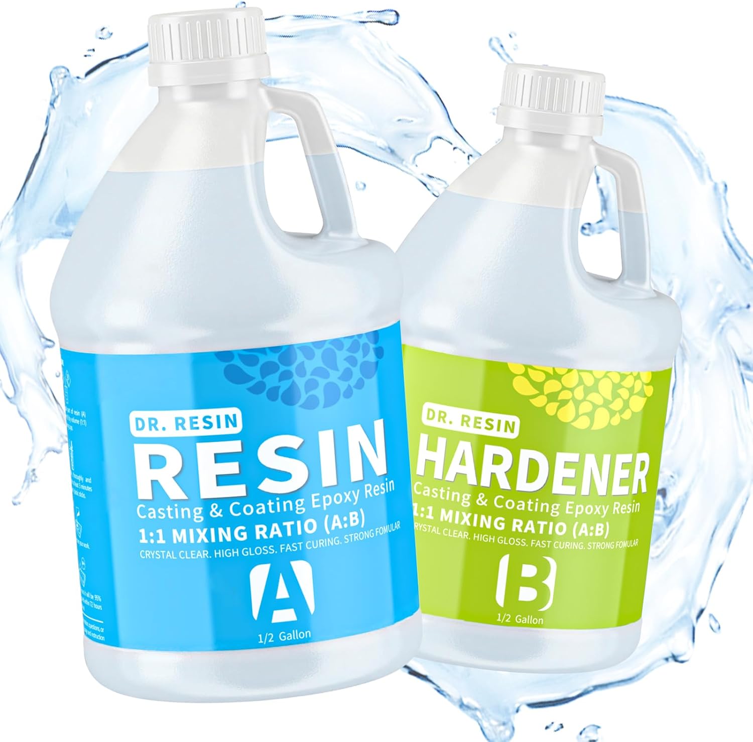 DR.RESIN Epoxy Resin Kit 16oz Clear Resin Kit Self-Leveling for Craft Molds
