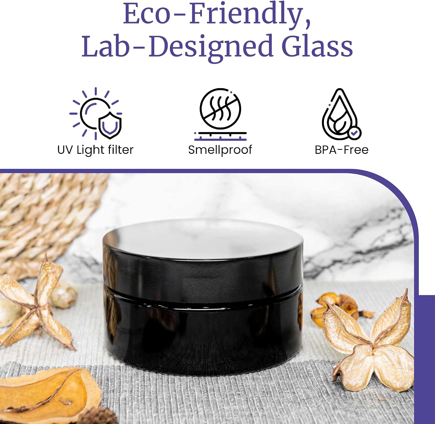 Infinity Jars 100 Ml (3.3 fl OZ) Glass Lotion Container with Lid, Refillable UV Cosmetic Jar for Creams, DIY, Travel, Body Butter | Small Wide Mouth Empty Lotion Jar, Airtight Cosmetic Container