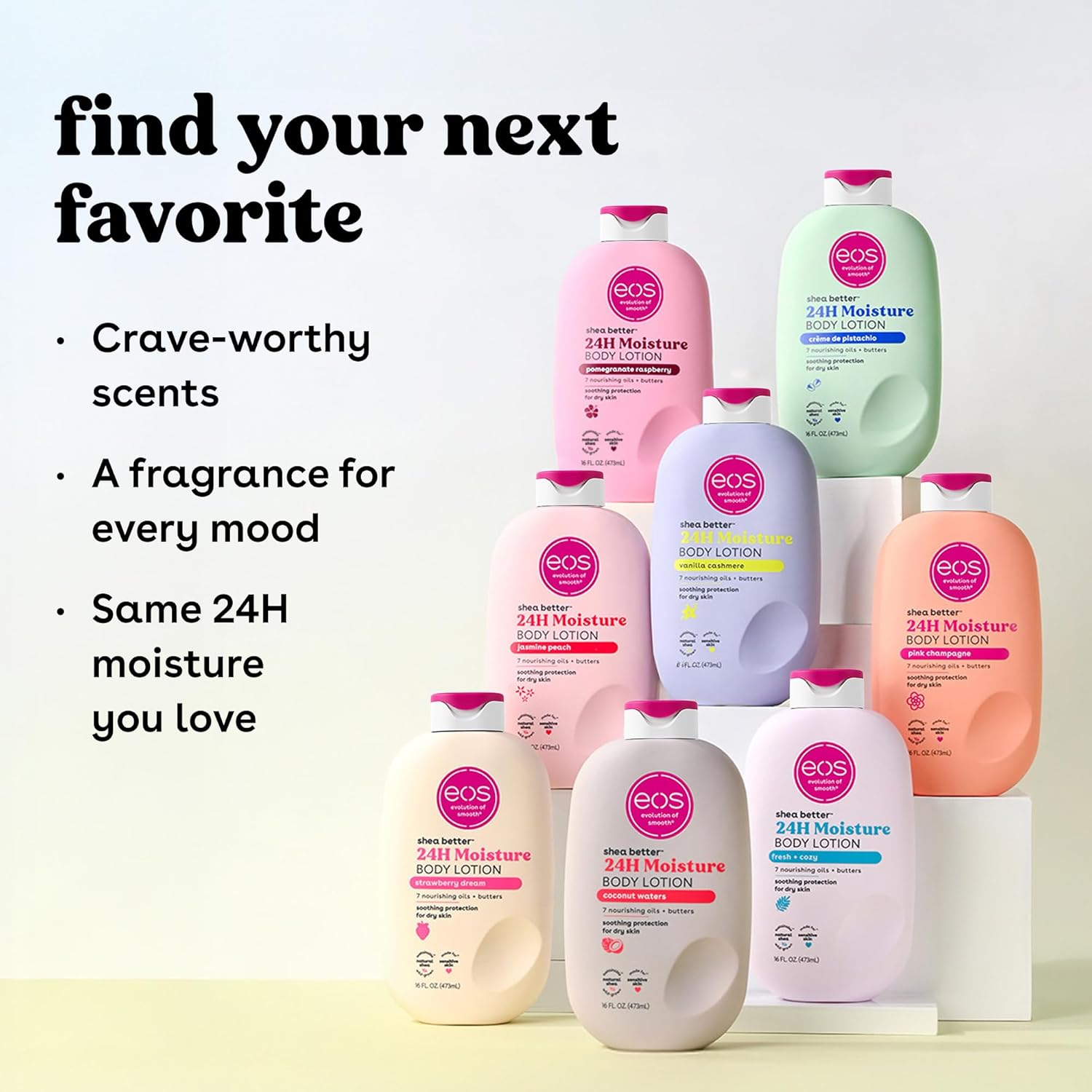 eos Shea Better 24H Moisture Body Lotion- Pomegranate Raspberry, 16 fl oz