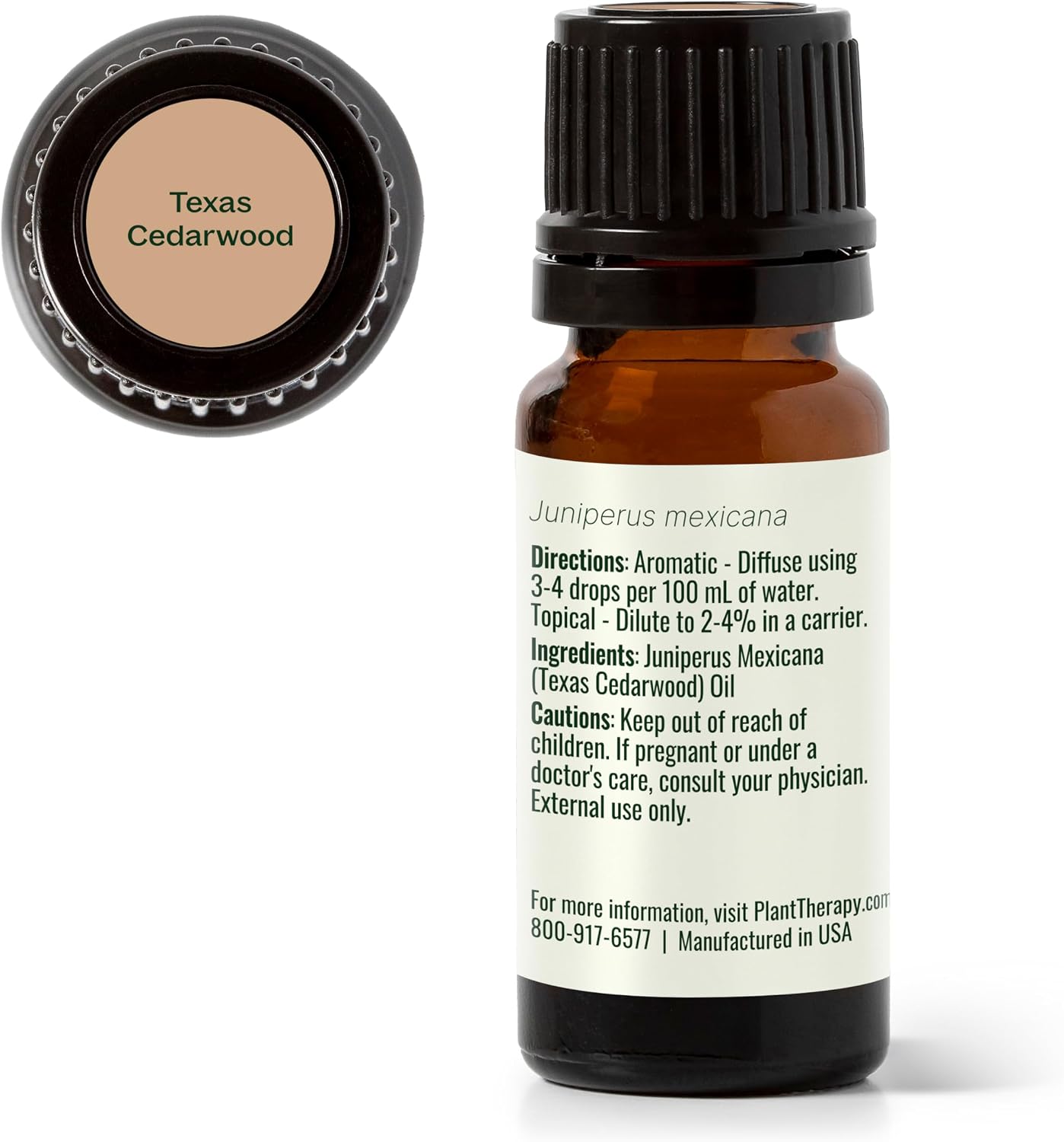 Plant Therapy Texas Cedarwood Essential Oil 10 mL (1/3 oz) 100% Pure, Undiluted, Aromatherapy for Mood Support and Clear Breathing