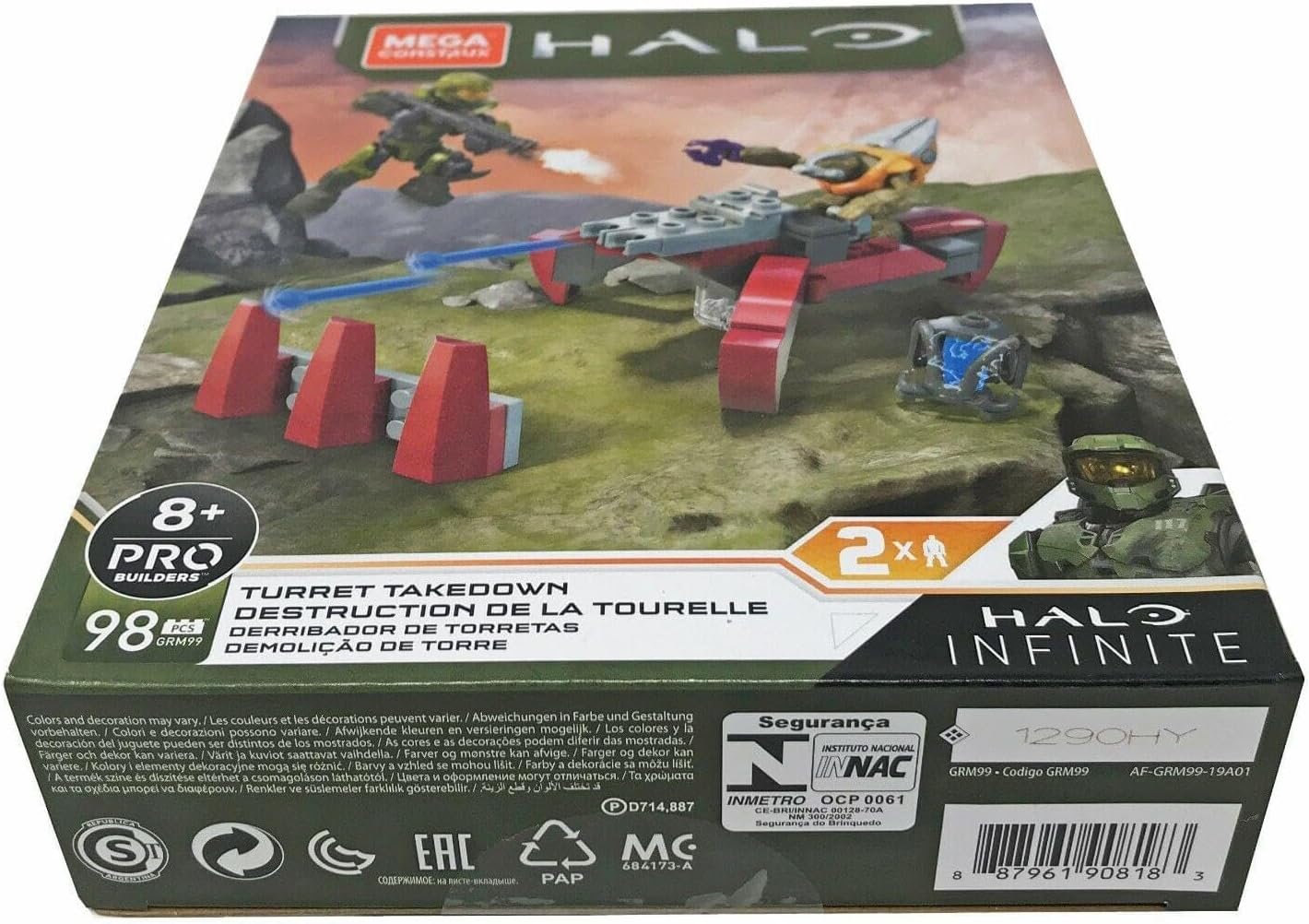 Mega Construx Halo Infinite Turret Takedown 2 Figures Pro Builder 98 Pieces