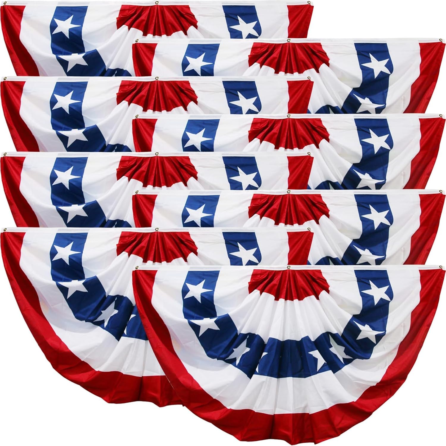 HOOSUN 4th Of July Decorations, American Flag Bunting for Outside, 3x6 Ft Fourth of July Bunting Patriotic Memorial Day Decor