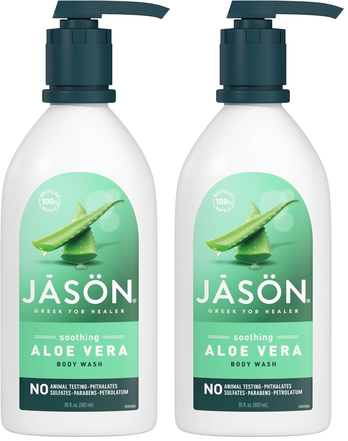 JASON Aloe Vera Shower Gel Body Wash - Soothing, Gentle Clean Feeling, 30 Fluid Ounces