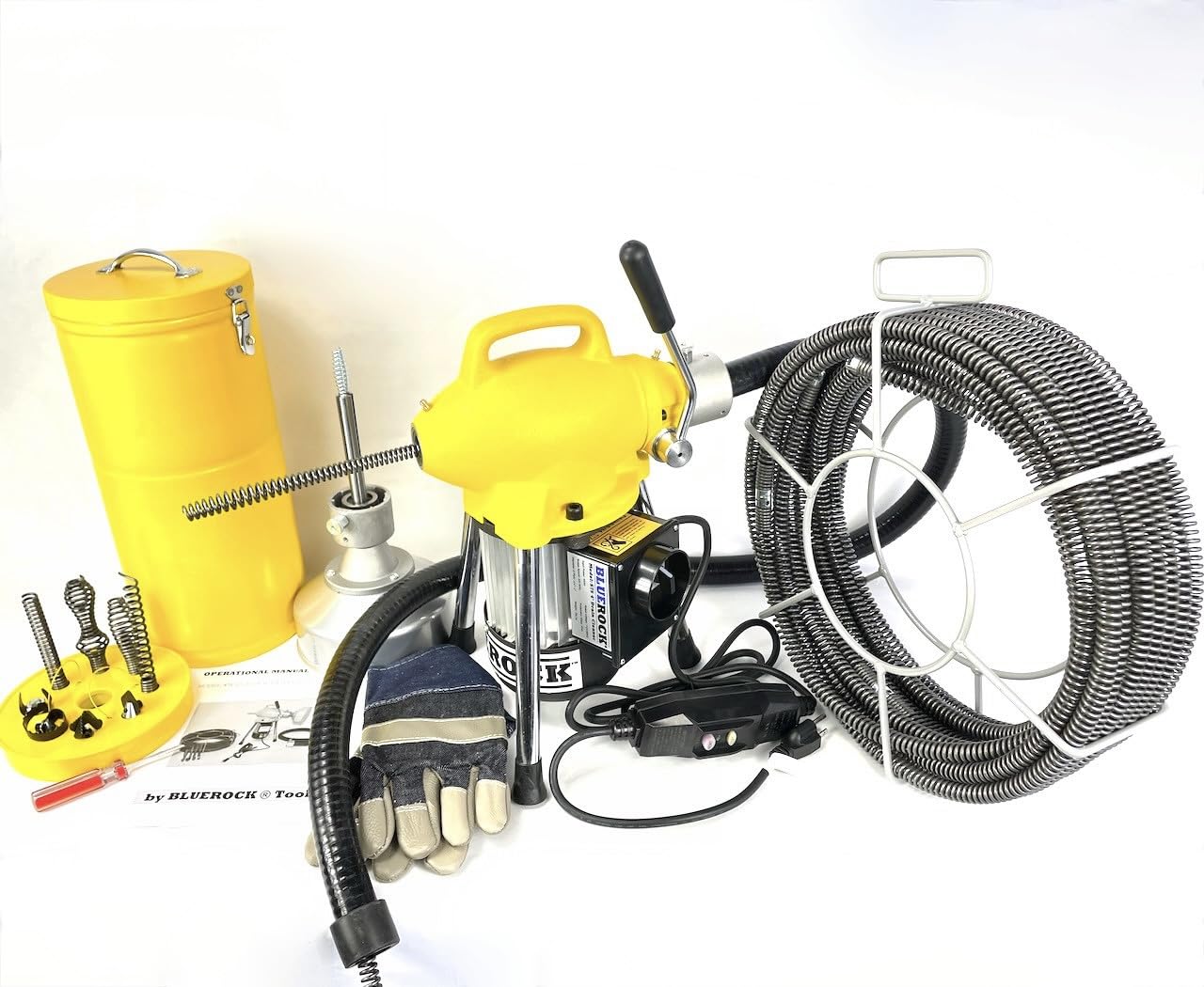 BLUEROCK Tools Model S75 3/4" - 4" Sectional Pipe Drain Cleaning Machine Fits C8