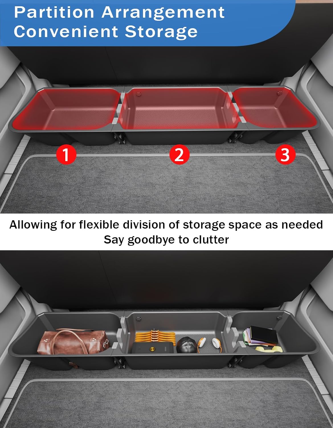 FengYu Under Seat Storage Box for 2015-2026 Ford F-150 F150 SuperCrew Cab | 2017-2026 F-250/F-350/F-450/F-550 Super Duty,F-150 Rear Underseat Storage Truck Organizer Tool Box