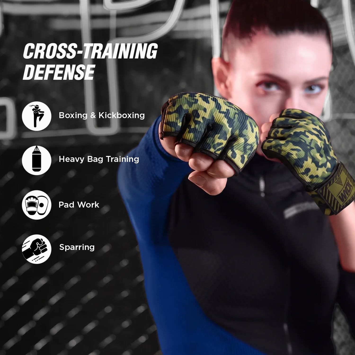 WYOX Neoprene Gel Boxing Hand Wraps Inner Gloves for Men & Women – 80cm/31in Quick Wrist Strap, Padded Knuckle Protection