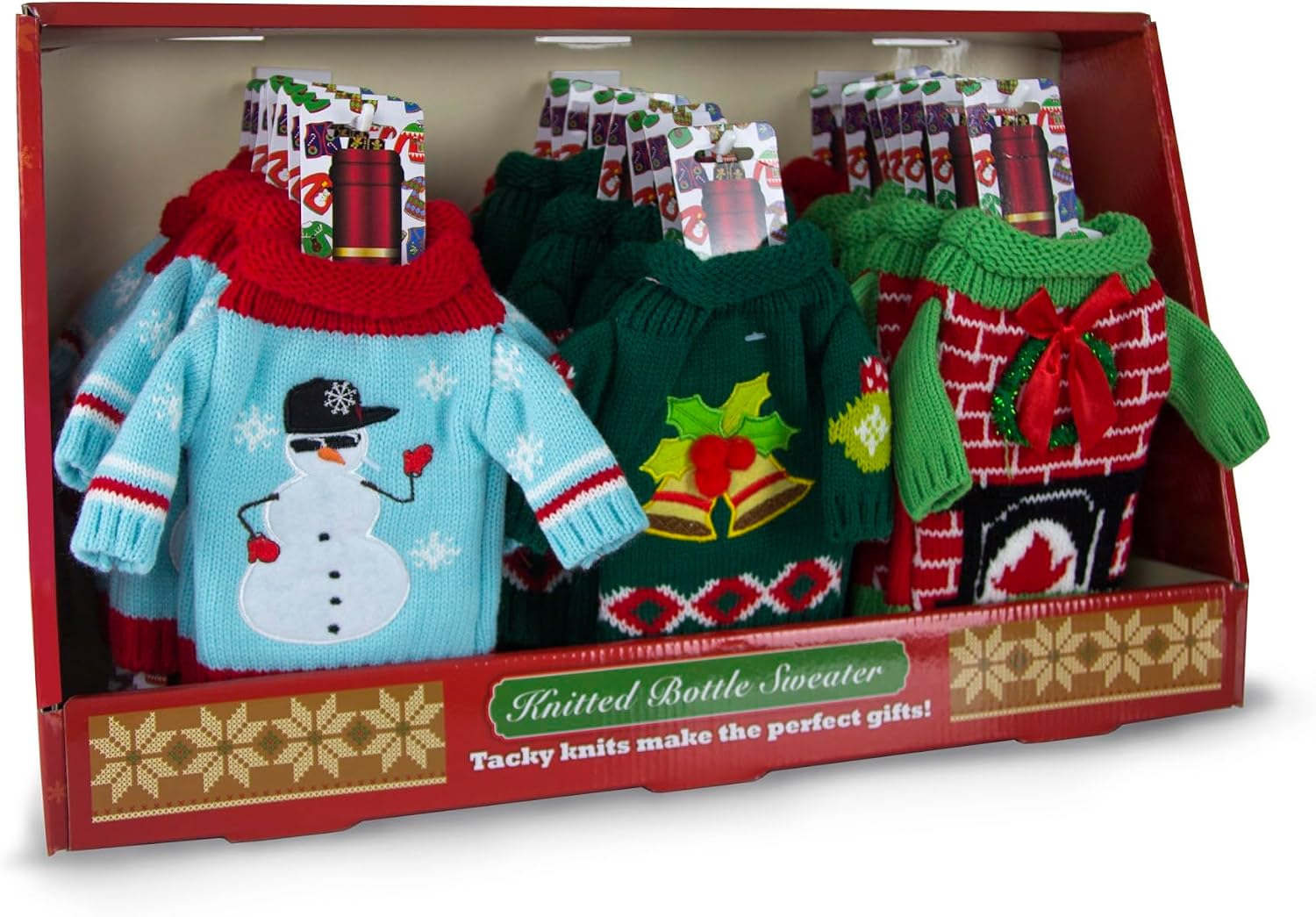 Ugly Christmas Sweater Wine Bottle Cover