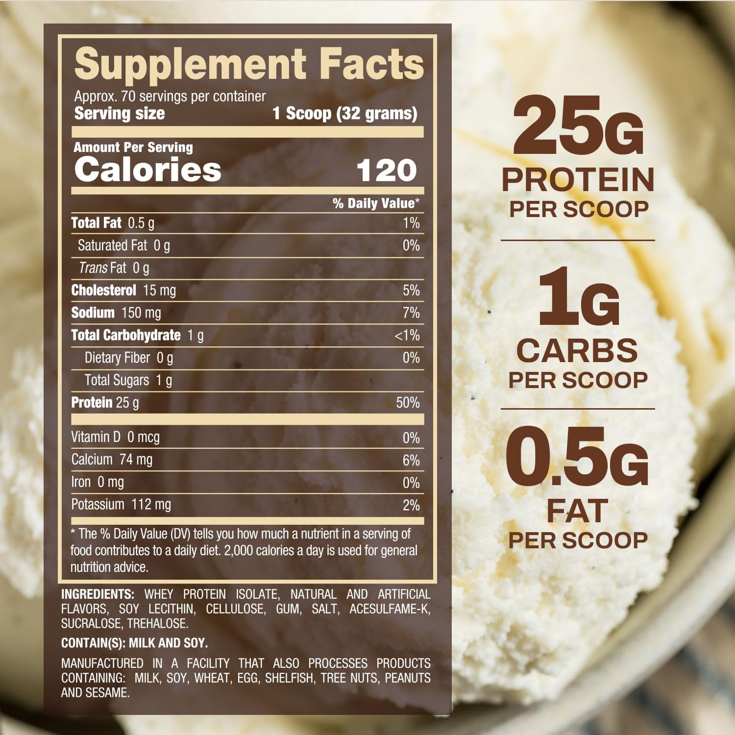 BPI Sports ISO HD Isolate Protein Powder – 100% Whey Isolate, Protein Powder for Muscle Gain - Chocolate Brownie, 5.4 Pounds - 69 Servings