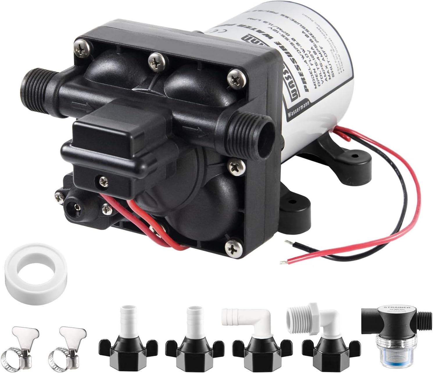 RV Water Pumps 115V AC Pressure Pump with Pressure Switch, Self-priming Water Pump 4.0GPM 45PSI, Fresh Water Pump for RV, Kitchen Barthroom Camping Marine Yacht Garden Diaphragm Pump115volt
