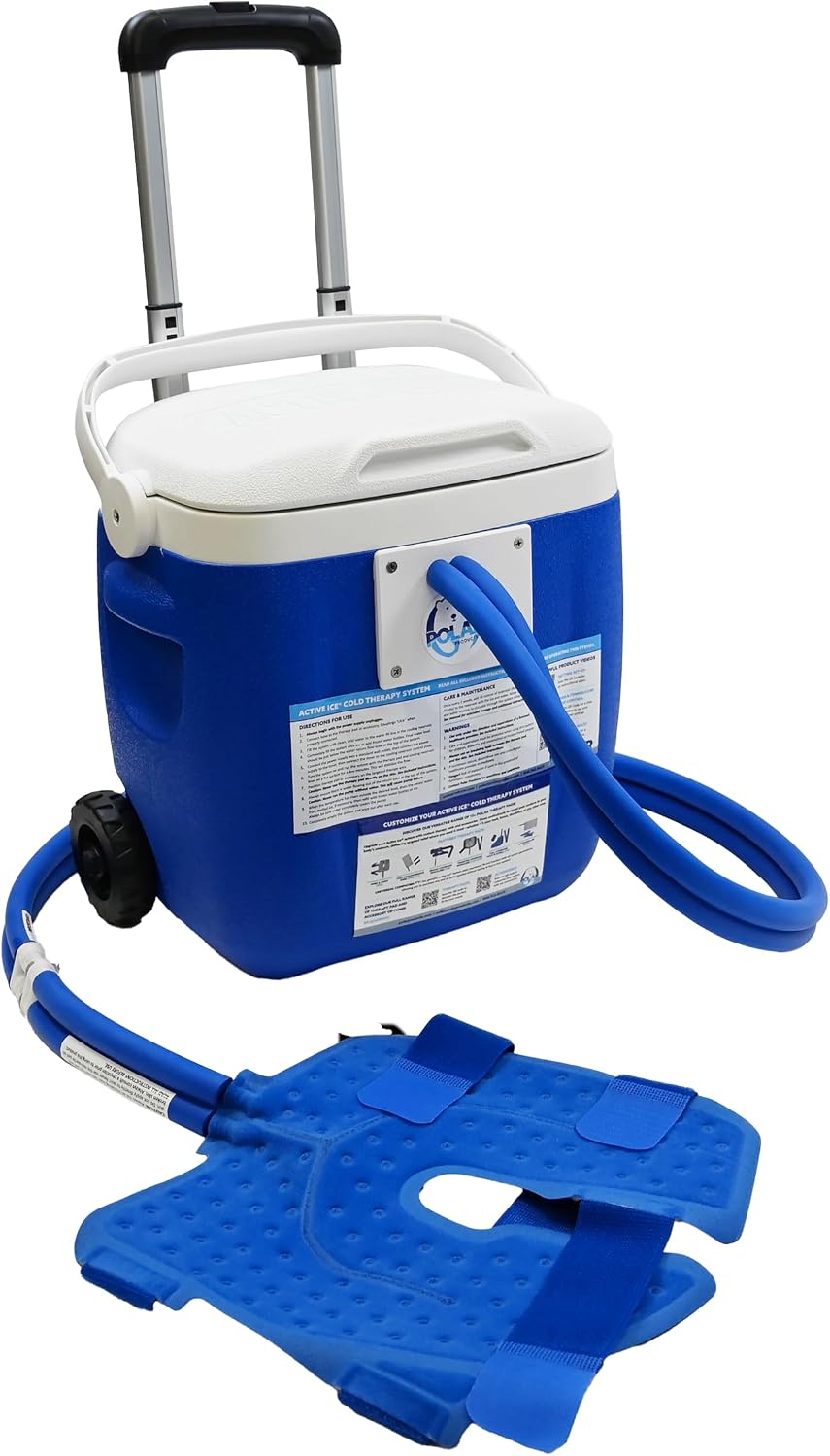 Polar Active Ice 3.0 Cold Therapy Ice Machine System w Programmable Timer, Shoulder Pad & Compression Wrap for Targeted Coverage