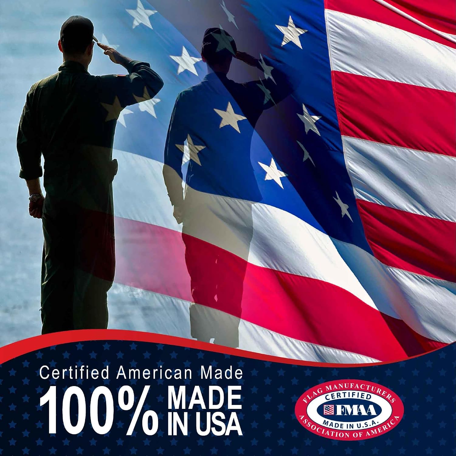 American Flag 6x10 Made in USA – Heavy Duty 2‑Ply Polyester Outdoor US Flag, Embroidered Stars & Sewn Stripes