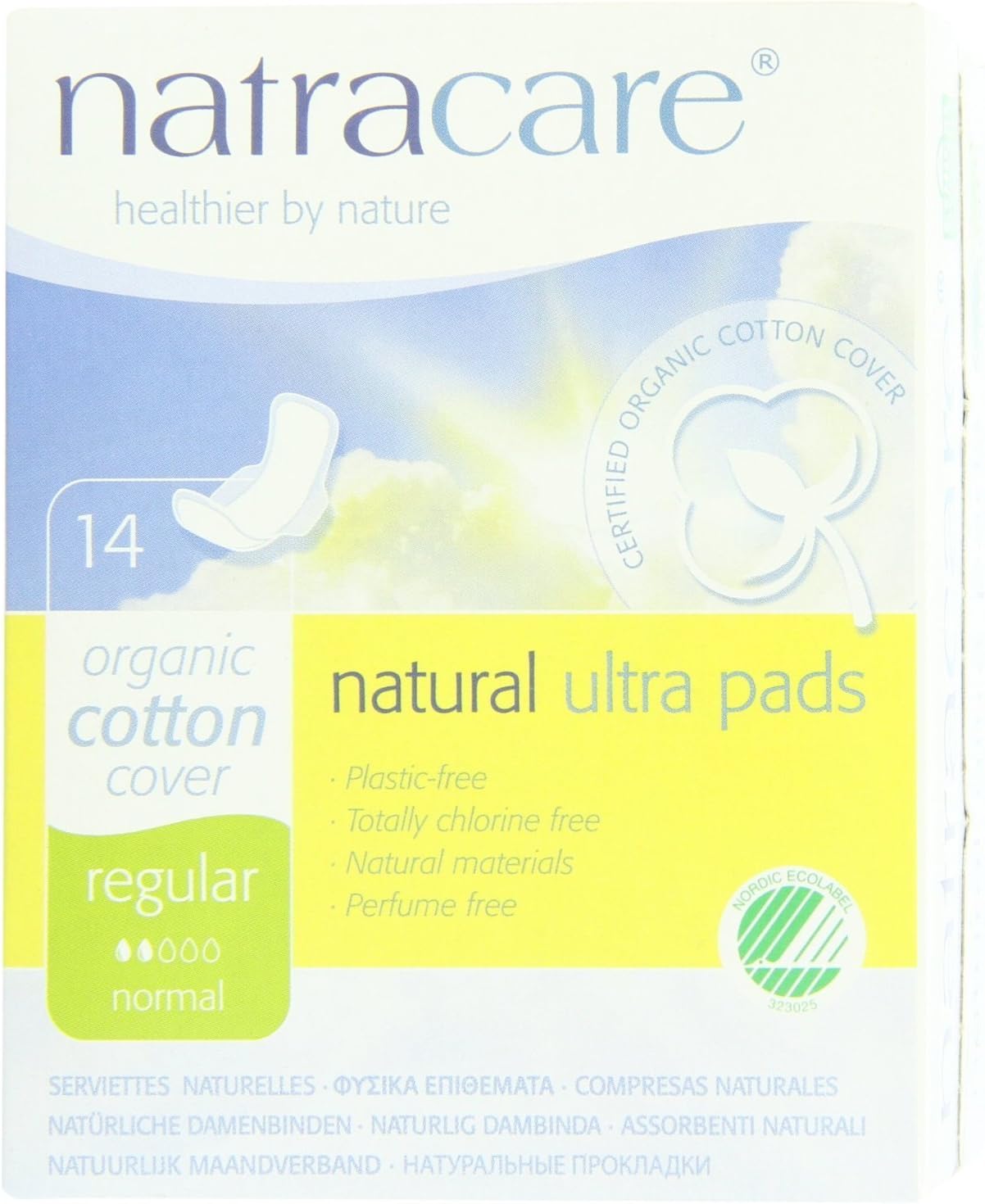 Natracare Cotton Natural Feminine Ultra Pads Regular With Wings By Natracare, 14 Ea, 14 Count