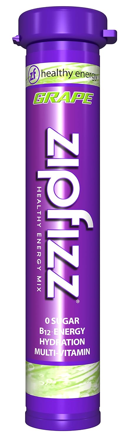 Zipfizz Energy Drink Powder, 20 Pack B12 Electrolyte - Pink Lemonade | Hydration tubes with vitamin drink benefits, 100mg caffeine, B12, electrolytes, & no artificial sugar for active lifestyle