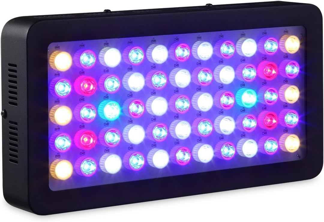 ARKNOAH LED Aquarium Light 165W, Full Spectrum Dimmable | Adjustable Brightness 10-100% for Fresh and Saltwater Tanks