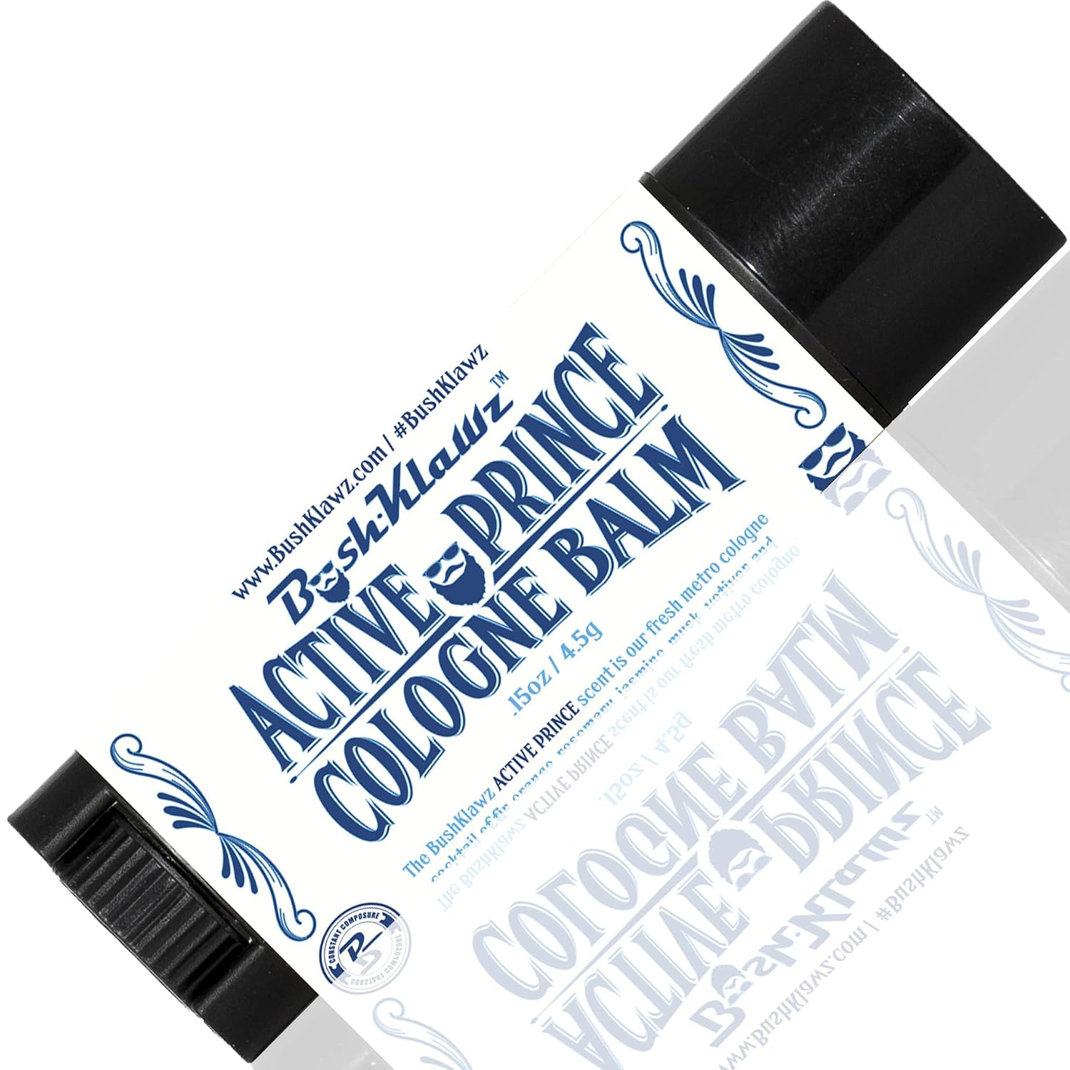 BushKlawz Active Prince Travel Solid Cologne Balm – Refreshing Metro Cologne for Active Men – Best Fresh Active Scent Solid Alcohol Free Cologne for travel Best Gift for Men