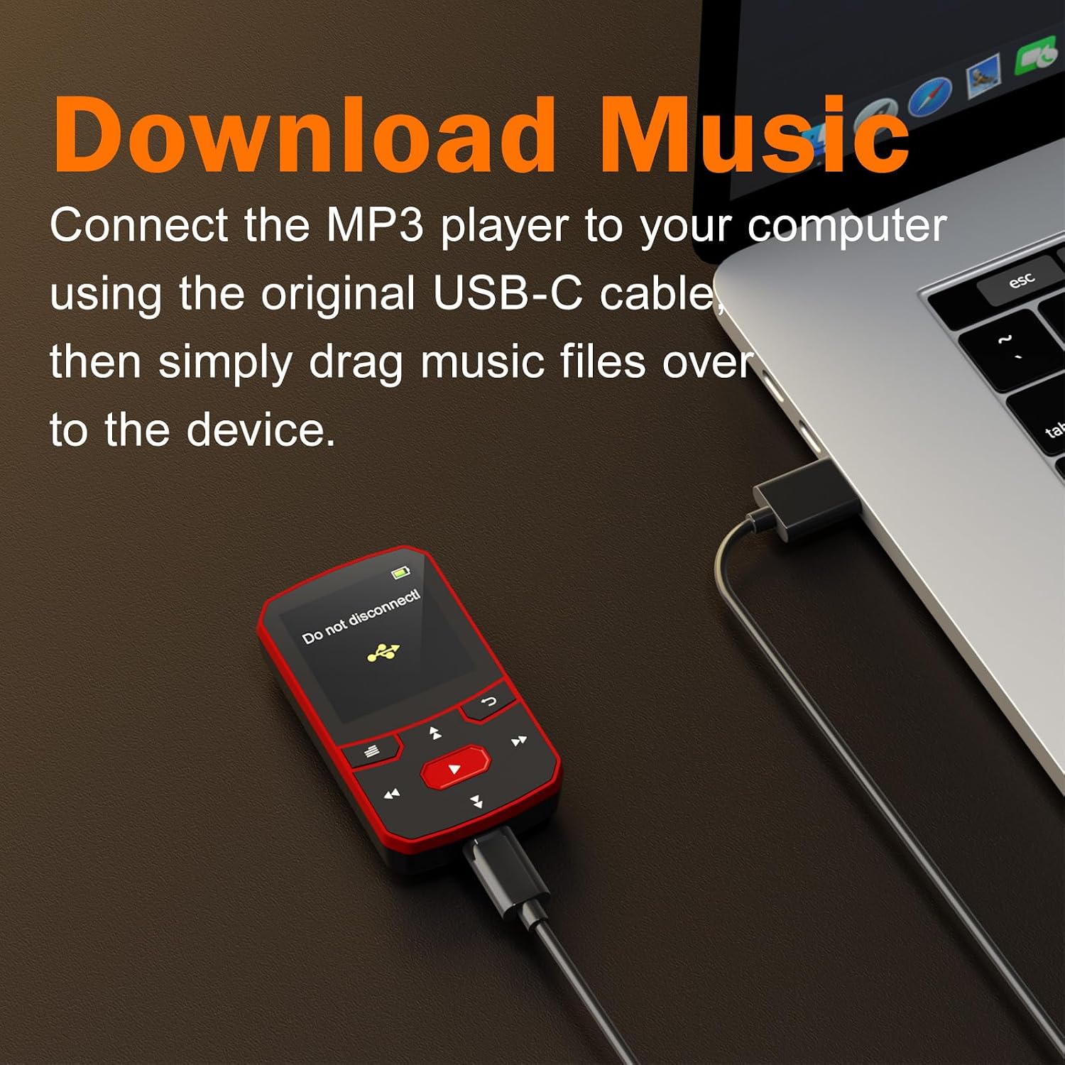 RUIZU 64GB Clip MP3 Player with Bluetooth 5.3, Lightweight 1 oz | Portable Music Player for Sports Running, Physical Buttons, FM Radio, Voice Recorder, Sleep Timer, Up to 128GB microSD Card