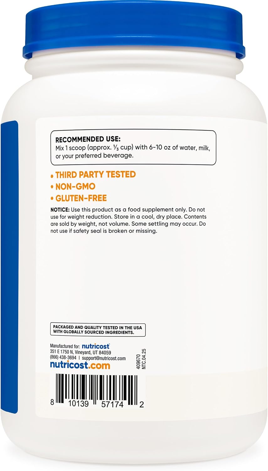 Nutricost Whey Protein Isolate Powder (Vanilla) 2LBS
