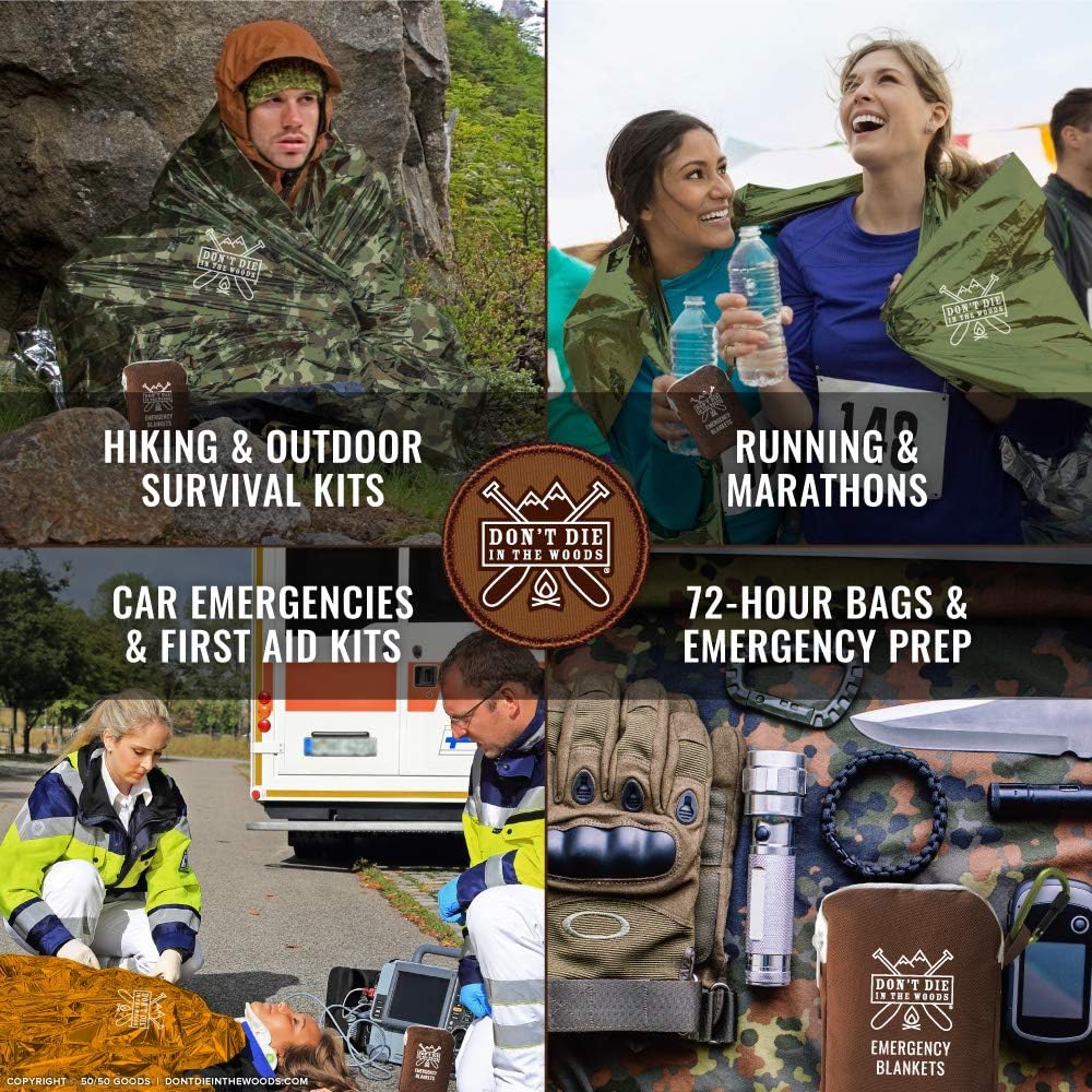 Don’t Die in The Woods – World’s Toughest Emergency Blankets [Camo]