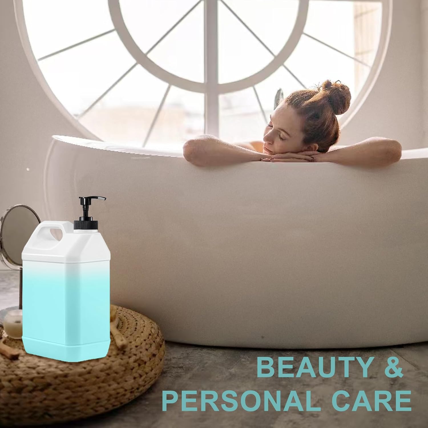 Gallon Pump Dispenser, Fits Most 1 Gallon Jugs and Containers 38/400 Pump Lid Top Replacement for Sanitizer, Lotion, Shampoo, Conditioner (6 Pack)