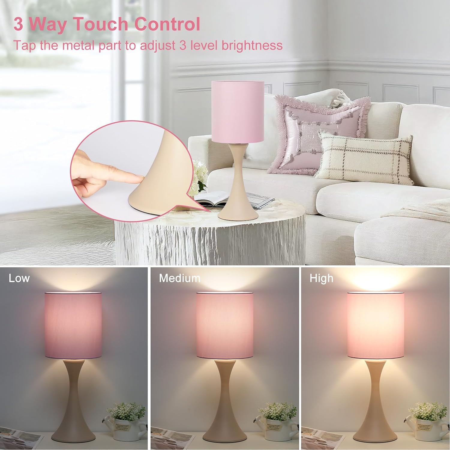 3 Way Touch Control Table Lamp