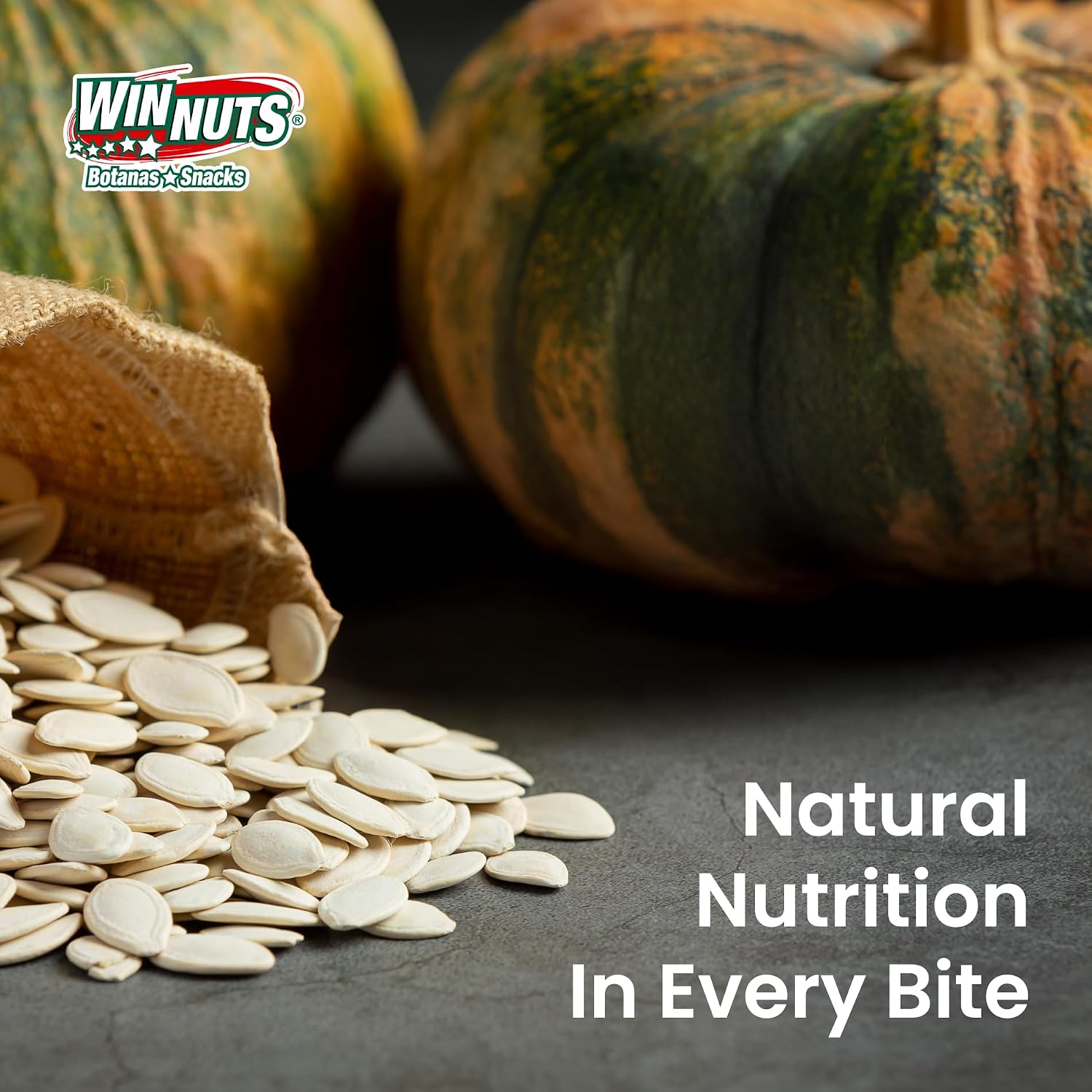 WINNUTS Roasted & Salted Pumpkin Seeds to Eat (5 Pack, 3.52 Oz Each) | Pepitas Roasted Salted | Crunchy Energy Snack, Perfect for Salads & Topping | On-The-Go Pouches