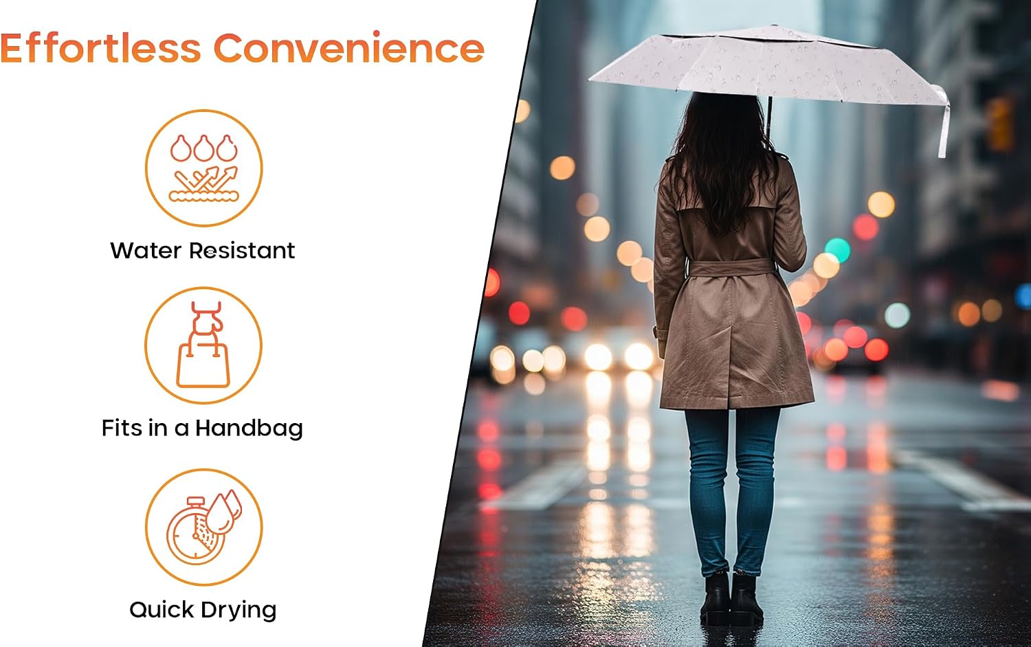 Premium UV Travel Umbrella Compact Windproof & Waterproof Umbrella for Walking | 9-Rib Fiberglass Frame, Heavy Duty Design, Auto Open/Close