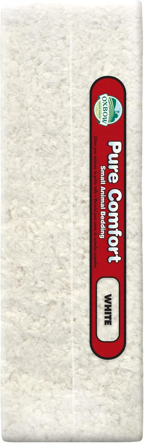 Oxbow Small Animal Bedding, Hamster, Guinea Pig, Rabbit, White, USA, 36 L | Pure Comfort, Hamster Bedding, Guinea Pig Bedding, Low Dust, Virgin Paper, Litter Box, Bunny, Rats, Gerbils, Chinchillas