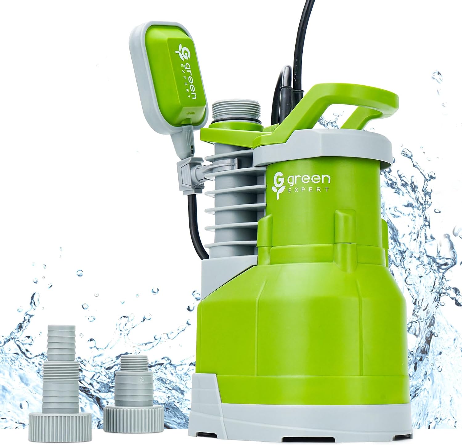 Green Expert 3/4HP Submersible Sump Pump Max 4000GPH High Flow Adjustable Float Switch Manual Automatic for Easy Water Removal in Pool Hot Tub