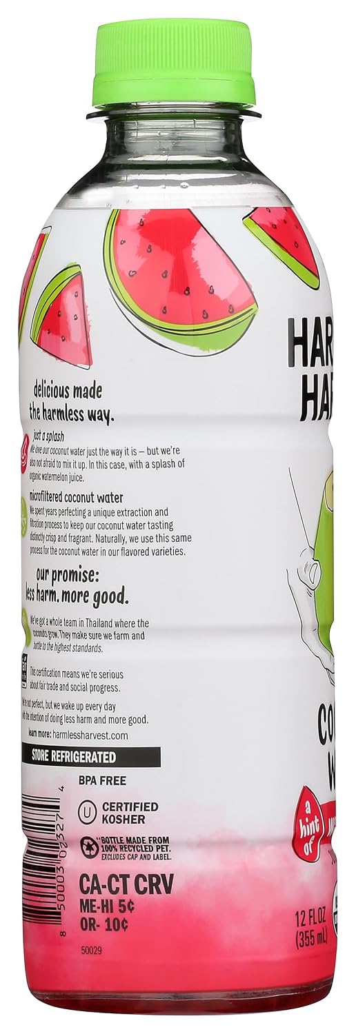 Harmless Harvest Organic Coconut Water, 32 Oz Bottle