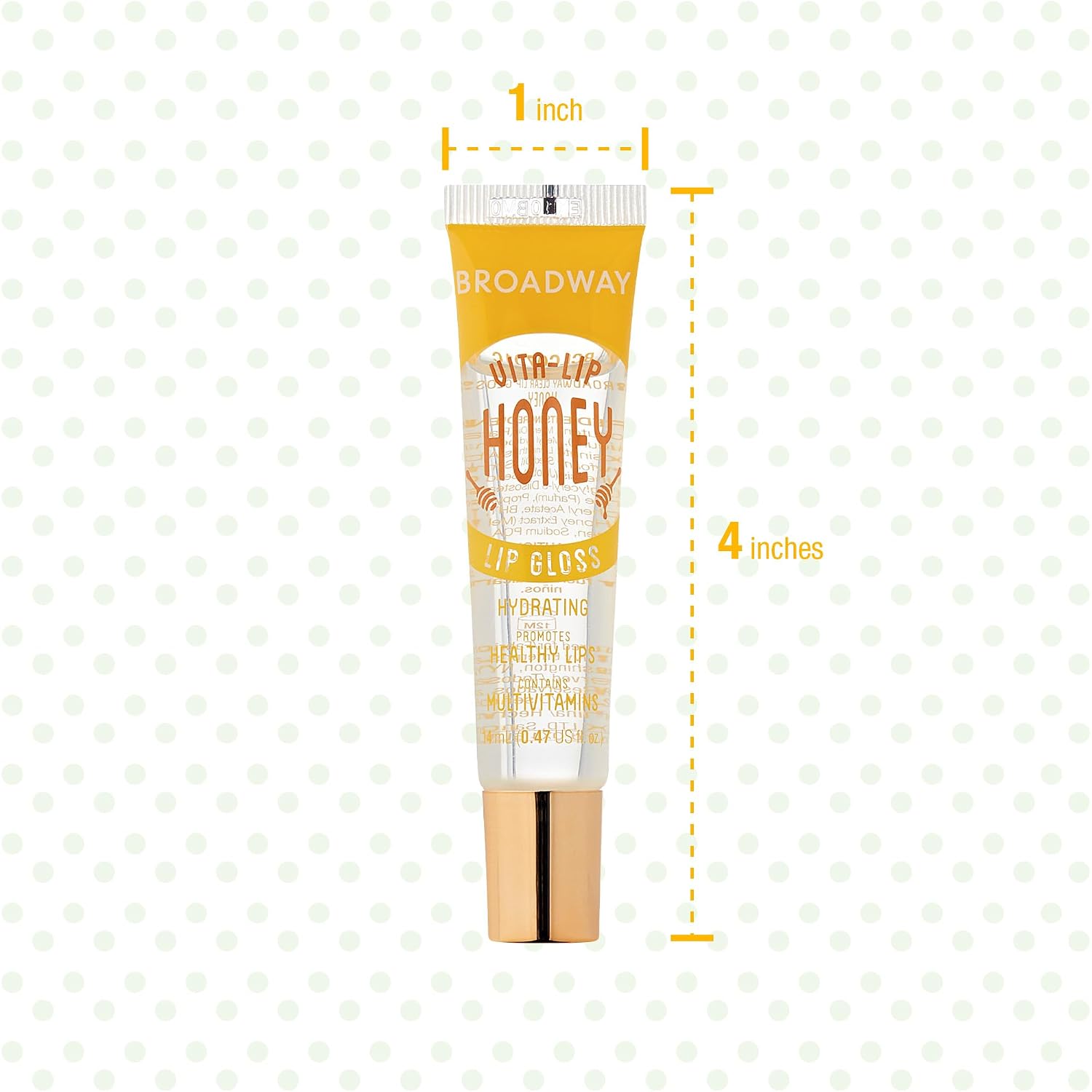 Ruby Kisses Broadway Vita-Lip Clear Lip Gloss (8 Pack), Ultra-Hydrating & Soothing Formula with Vitamins