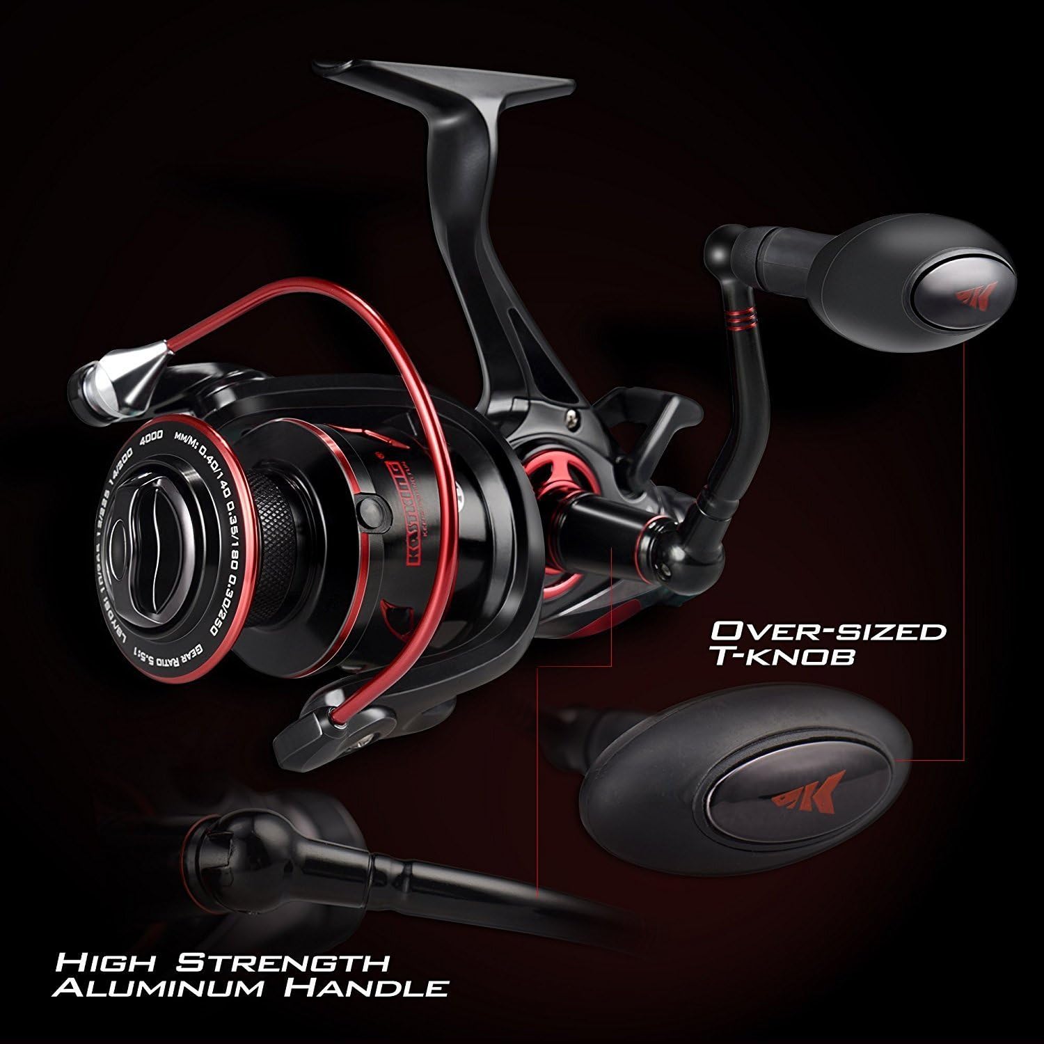 KastKing Sharky Baitfeeder III Spinning Reels with 5.5:1 Gear Ratio | Max Drag: 26.5 lb, 10+1 BB, 16.6 oz, CNC Aluminum Spool, Carbon Fiber Drag for Live Liner, Comes with Graphite Spool