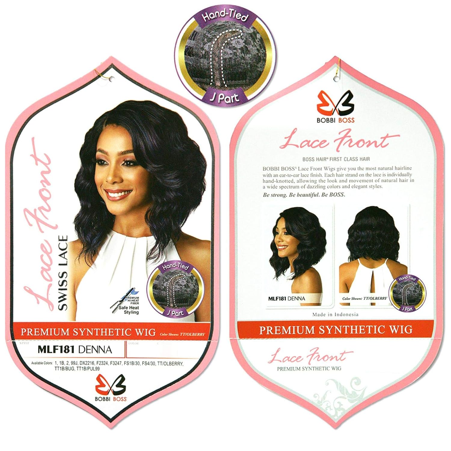 BOBBI BOSS Premium Synthetic Lace Front Wig - MLF181 DENNA (99J)