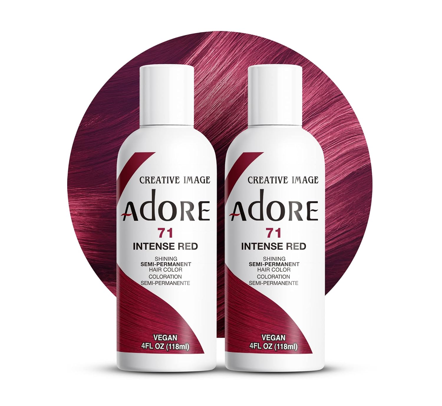 Adore Semi Permanent Hair Color, 107 Mocha, 4 Fl Oz | Vegan & Cruelty-Free Brown Hair Dye | No Ammonia, No Peroxide, No Alcohol