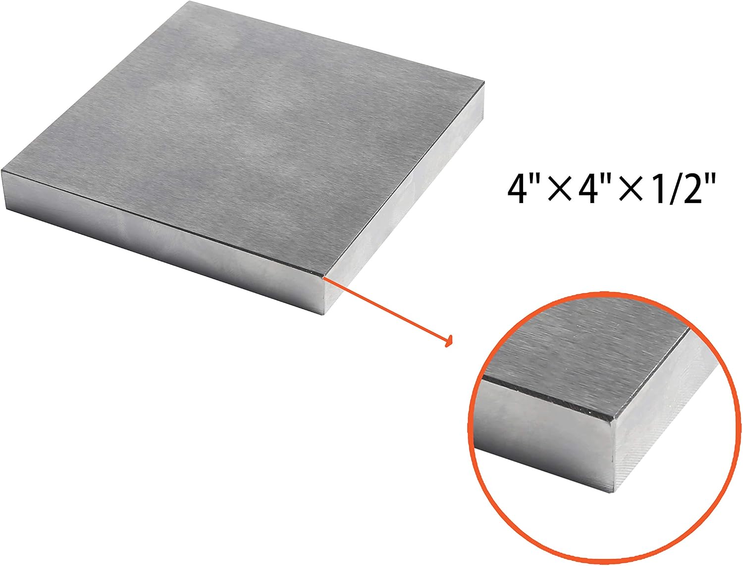 HimaPro Hardened Steel Bench Block, Flat Anvil, 4" x 4" x 1/2" | For Jewelry Making, Metal Stamping and Metalworking, Smooth Polished Faces
